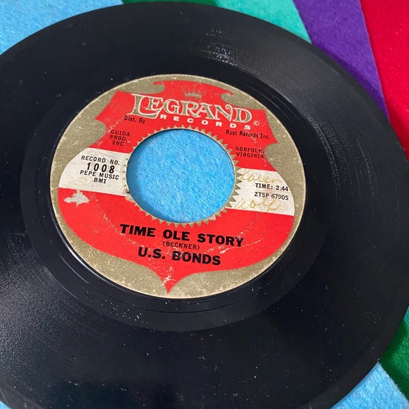 “Gary US Bonds” Vinyl 45 RPM Record;1963-Vintage R&R: 1/4 to Three - Picture 2 of 2
